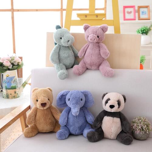 1pc 30cm Cute Elephant Panda Bear Pig Dinosaur Doll Soft Plush Toys Gift For Children Stuffed Animal Doll Kids Appease Toys