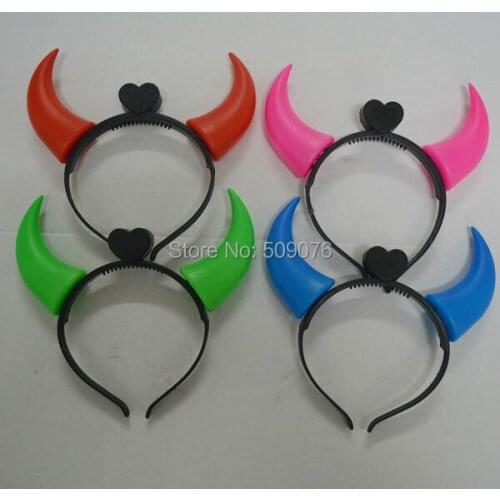 10pcs/lot Princess Girls Devil Horn Headband Light LED Flashing Birthday Event Party Wedding Headwear Halloween