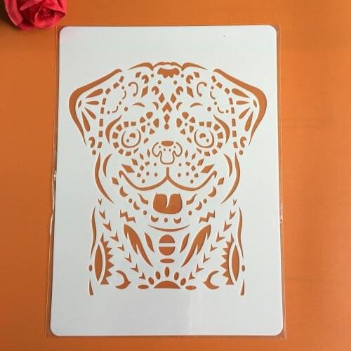 A4 29 * 21cm creative animal dog DIY stencil wall painting scrapbook coloring photo album decorative paper card template