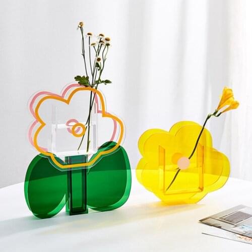 Acrylic Vase Make-Up Brush/Pen Holder Elegant Modern Contemporary Design Vase for Home Wedding Decor