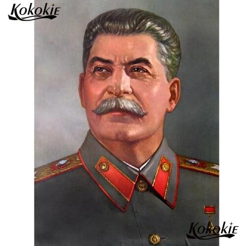 Diamond mosaic sale Full Square Picture of Rhinestone Diamond Embroidery Stalin 5D Diamond Painting accessories DIY painting