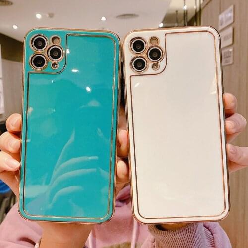 Plating Bumper Phone Case For iPhone 12Pro 11 Pro Max XR XS Max X 7 8 Plus 12Mini 12 12Pro 11 Camera Protection Soft Back Cover