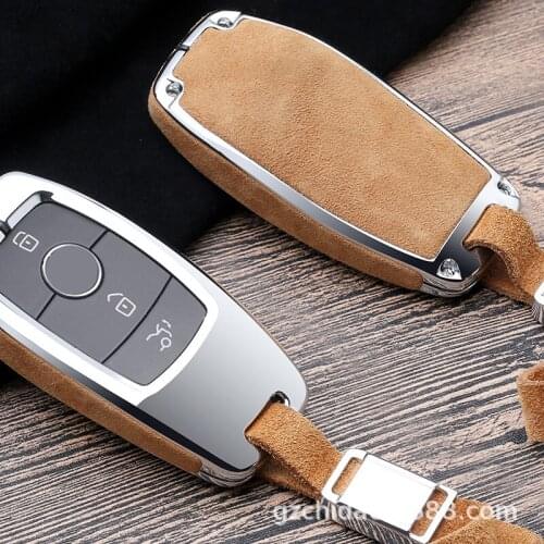 For Mercedes Benz Car Key Cover for Benz A B R G Class GLK GLA W204 W251 W463 W176 Smart Key Case Holder Key Ring Chain Keychain
