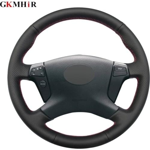 Black Soft Steering Wheel Cover Artificial Leather Car Steering Wheel Cover for Toyota Avensis 2003-2007