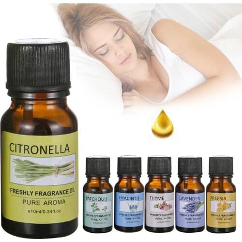 10ML 12 Flavor Pure Essential Oils For Aromatherapy Diffuser Aroma Oil Mint Tea Tree Lavender Patchouli Oil Relieve Stress TSLM1