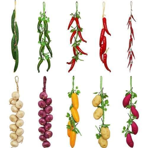 Artificial Vegetables PU Simulation Vegetables Pepper Corn Potato for Home Restaurant Kitchen Garden Decor