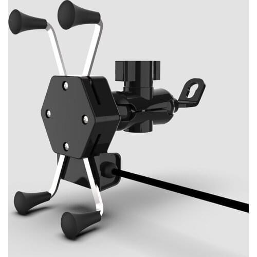 KISSCASE Mobile Phone Holder USB Charger ABS 360 Degree Rotation Car Supplies Universal Bracket Stable For Samsung Huawei Xiaomi