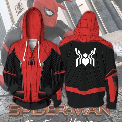 3D Printed Costume Hoodies Men Hooded Cosplay Sweatshirts Zipper Jacket Casual Tops