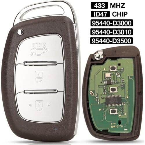 Kutery ID47 Chip 433 MHZ 95440-D3000/95440-D3010/95440-D3500 Samrt Remote Control Car Key 3 Buttons For Hyundai Tucson