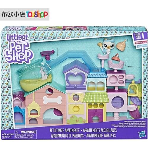 Hasbro LPS Pet Assembly Model Toys Littlest Pet Shop Action Figure Mini Cat Dolls Deluxe Pet Apartment Toy Scene Collection Gift