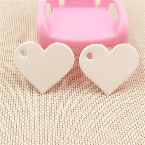 100 pcs mini-cute heart-shaped hanging card DIY blank wedding decoration card gift / candy / biscuit price tag