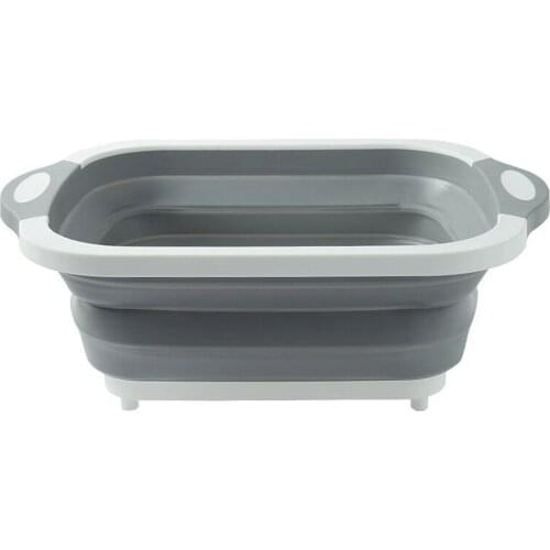 Multifunctional Mildew Resistant Foldable Cutting Board Thickened Fruit Washing Vegetable Basket Kitchen Silicone Cutting Board