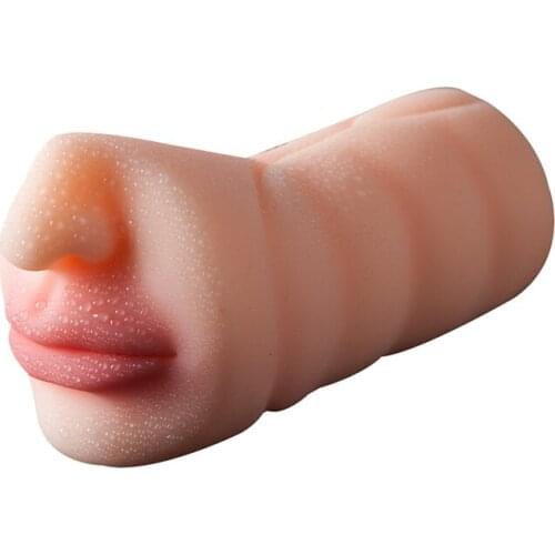 Male Masturbator Cup Realistic Deep Throat Oral Sex toys Vagina Artificial cup Tongue Erotic Oral Aircraft Cups Sex toys for Men