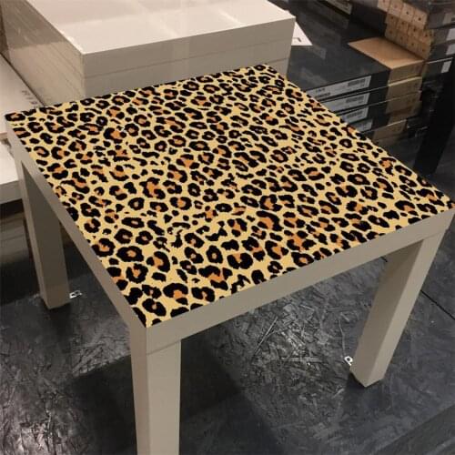 Leopard Print Table Surface Decal Modern Geometry Marble Printing Furniture Renovation Wall Sticker For Kitchen Cafe Bar Bedroom