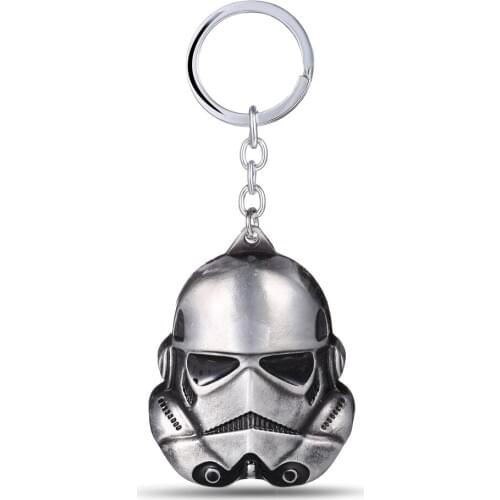 New Hot War Star 3 Colors Keychain StormTrooper Helmet Storm Trooper Pendant Key Chain Darth Vader Mask Superhero Keyring