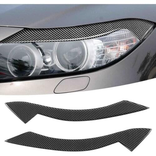 Pair Carbon Fiber Headlight Eyebrow Eyelid Simple Installation Fit for Z4 E89 2009 2010 2011 2012 2013 2014 2015 Car style