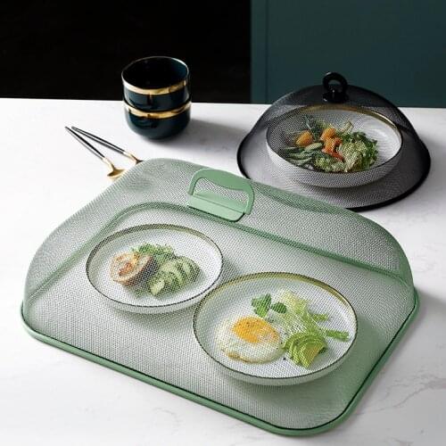 Dining Table Wrought Iron Food Cover Anti-fly Mosquito Kitchen Cooking Tools Meal Cover Table Mesh Food Cover Kitchen Tools