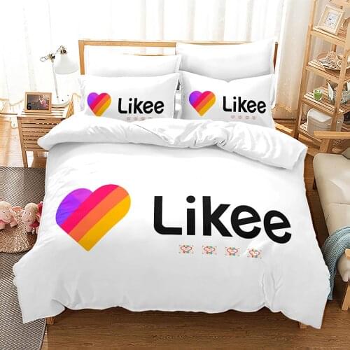 Likee Bedding Set Single Twin Full Queen King Size Lover Likee Bed Set Childrens Kid Bedroom Duvetcover Sets Heart-shaped 007