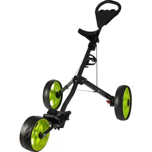 Golf Push Cart Lightweight 3 Wheels Golf Club Push Pull Cart Trolley Golf Pull Cart Professional Bag Carrier