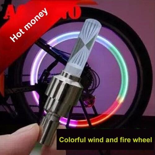 Bicyle Light Neon Bike Spoke Light Mountain Road Bike Tire Valve Caps Wheel Spokes LED Light MTB Wheel Tire Nozzle Valve Lamps