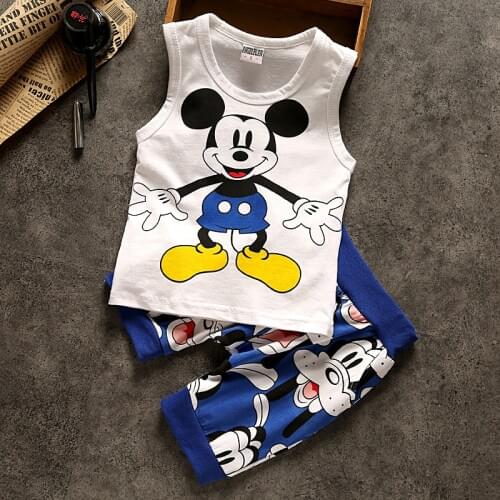 Spring Kids Suit Cartoon Mickey Sleeveless Childrens vest