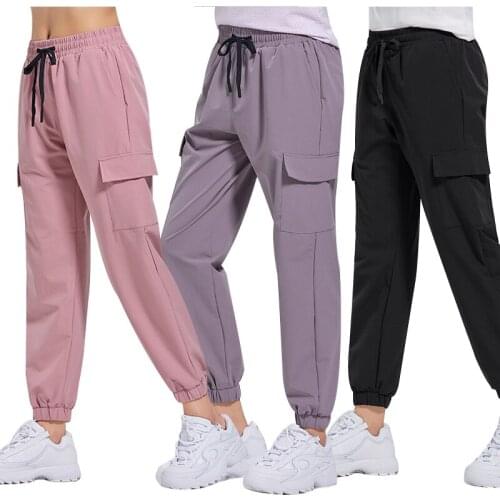 2021 Spring Womens Sport Pants Winter Running Loose Pants Jogging Pants With Pocket Trousers