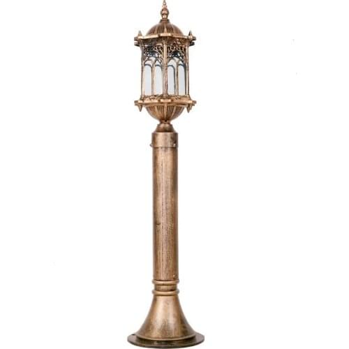 WECUS) European garden villa lawn lamp, high pole (0.8 m) courtyard grass lamp, outdoor lamp column antique lamp
