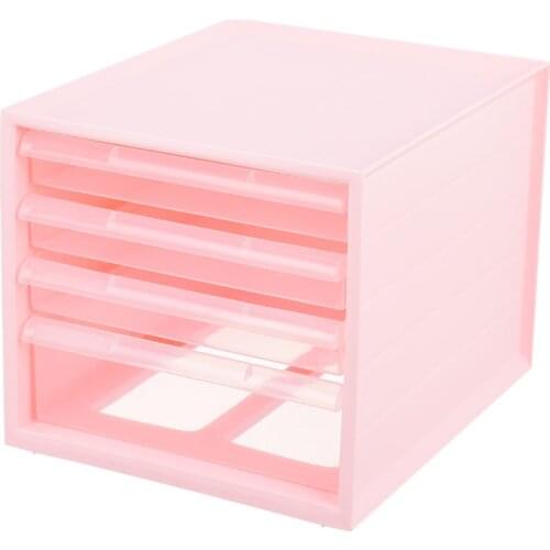 Creative Drawer Storage Box Home Office Desktop Office Supplies Documents Sundries Transparent Finishing Plastic Storage Boxes