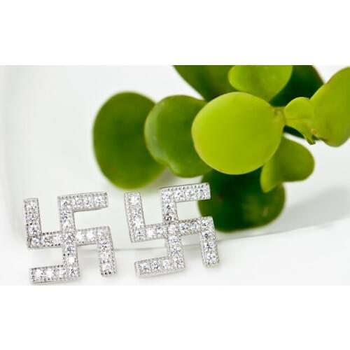 GNE0432 Hot Sale Genuine 925 Sterling Silver Stud Earrings Sweet Lovely Crystal Charming Earring, Fashion Jewelry For Women