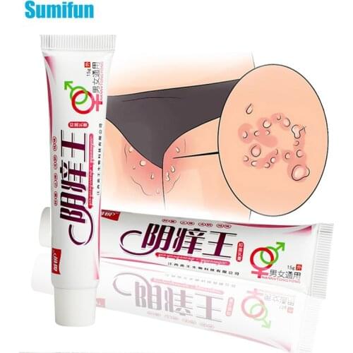 1Pcs 15g Men Women Private Antibacterial Cream Anti Itching Ointment Remove Odor Vulva Inner Thigh Antipruritic Medical Plaster