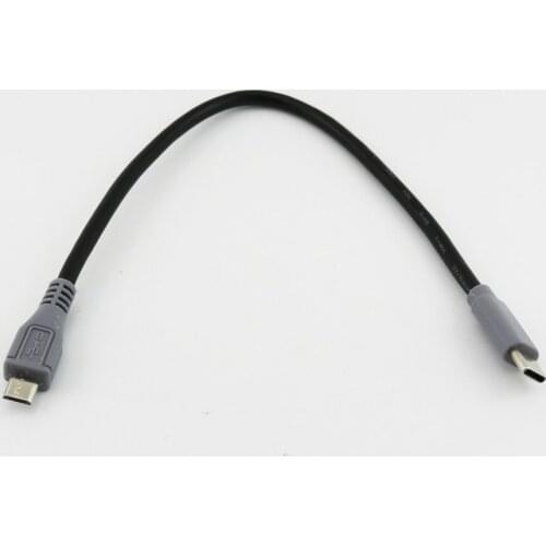 10pcs Micro USB 5 Pin B Male To USB Type C 3.1 Male Plug Converter OTG Adapter Lead Data Cable for Mobile Macbook 25cm / 1m 3ft