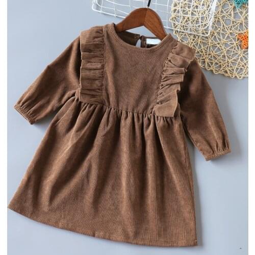 2021 Girls Dress Spring Fashion Long Sleeves Lace Dresses For Kids Childrens Clothing Princess Party Dresses