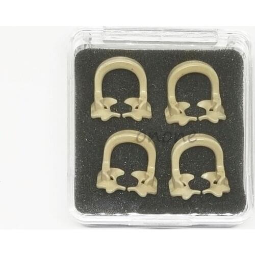 4Pcs/set Most Popular Dental Rubber Dam Clamps Rubber Barrier Clip Resin Material For Dental Lab Instrument