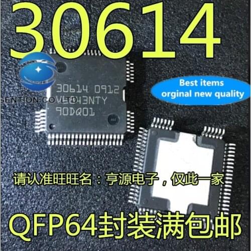 5PCS 30614 QFP64 car engine body injection drive chip computer board in stock 100% new and original