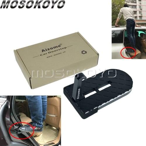 CNC Aluminum 6063-T6 Car Truck SUV Rooftop Doorstep Folding Latch Hoop Door Step Foot Pedal Universal Roof-Rack Assistance