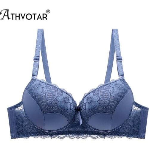 ATHVOTAR Push Up Bras 3/4 Cup Sexy Underwire Bras C D Cup Bralette Back Closure Lingerie Adjusted Underwear