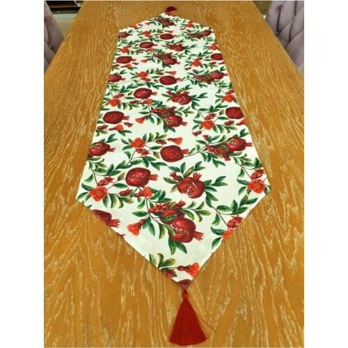 Red Pomegranate Pattern Runner