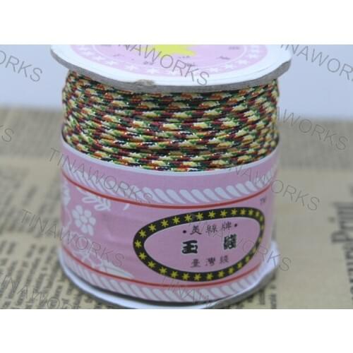 FREE SHIPPING 60Yd Size 1.5mm Rainbow/Neon Chinese Beading/Knot Nylon Cord/Thread
