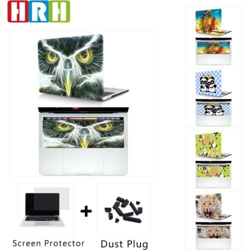 HRH 2in1 Animals pattern Laptop Hard Case Matching Silicone Keyboard Cover for Mac Air Pro Retina 11 12 13 15 A2159 A2289 A2251