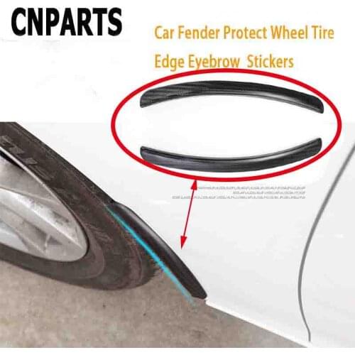 CNPARTS 25cm Car Fender Wheel Eyebrow Lip Arch Strip Carbon Stickers For Kia Rio Ceed Toyota Corolla Avensis C-HR RAV4 Mazda 3 6