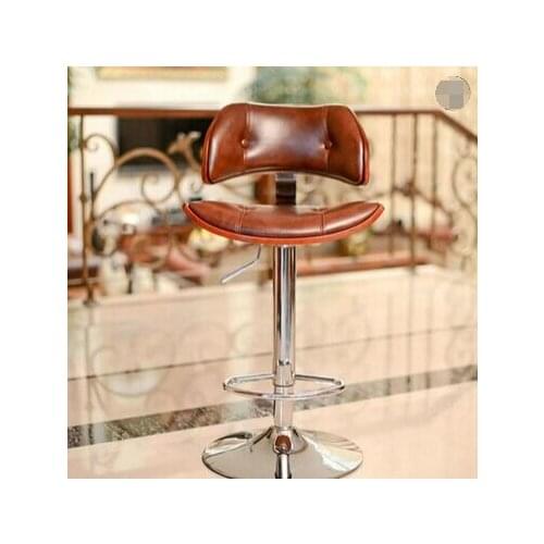 Wood bar stool rotating European retro fashion minimalist bar stool bar stool chair