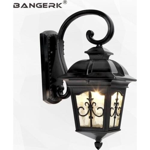 European Outdoor Wall Sconce Lighting IP65 Waterproof LED Wall lamp Lights Garden Antirust Die Casting Aluminum Glass Fixtures