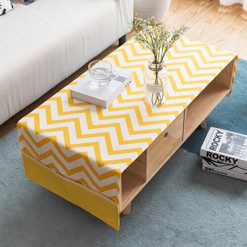 Nordic style cotton Rectangle tablecloth red/brown/green plaid lattice tablecloth Table flag Tea table cover