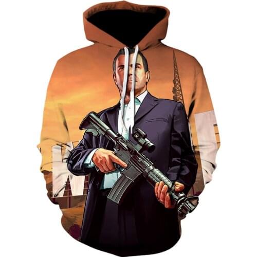 Grand Theft Auto 3D Printed GTA 5 hoodies Long Sleeve Sweatshirt harajuku Style hoodie Fashion game male Tracksuits Camisetas