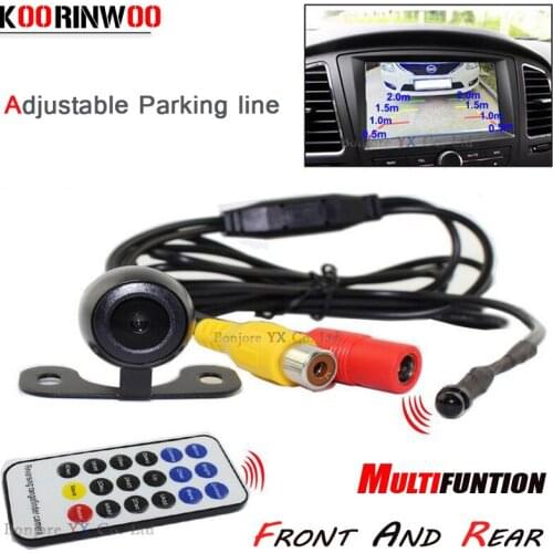 Koorinwoo Latest Ajustable Number Guide line Car parking camera rear view camera front camera System for Car DVD Android Radio