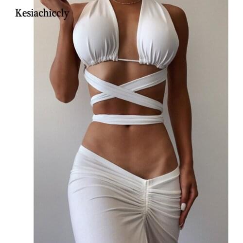 Kesiachiccly sleeveless v neck party dress women high split sexy bodycon maxi dress elegant backless vintage chic club dress