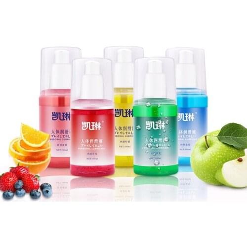 100ml Strawberry/Blueberry/Peach/Apple/Lemon water-based Lubricant Vaginal/penis Gel Pheromone Oral Sex Cream Adult products