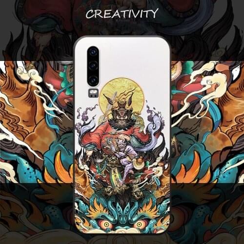 For Vivo X60 Pro Plus X50 iQOO 5 Y91 Y93 Y91C Y91i Case 3D Embossed Relief Zhong Kui Comics Soft Anti-knok Protect Cover Funda