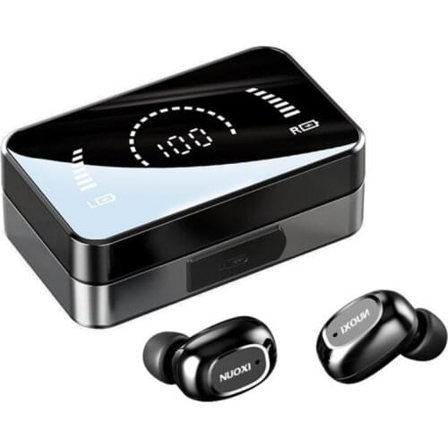 Newest Wireless Headphone T5 Led display Bluetooth Earphone Touch Control TWS Earbuds Waterproof Game Sport Headsets Square