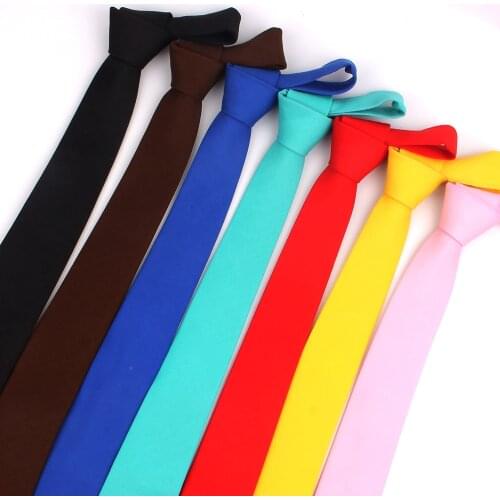 Solid Skinny Neck Ties for Men Women Casual Suits Neck Ties Candy Color Mens Neckties For Business Wedding Gravatas Men Ties